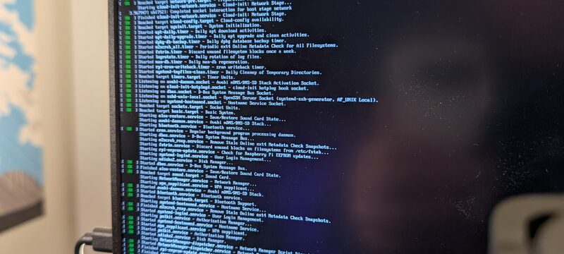 Server deployment terminal output
