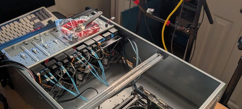 NAS drives installed in storage bays